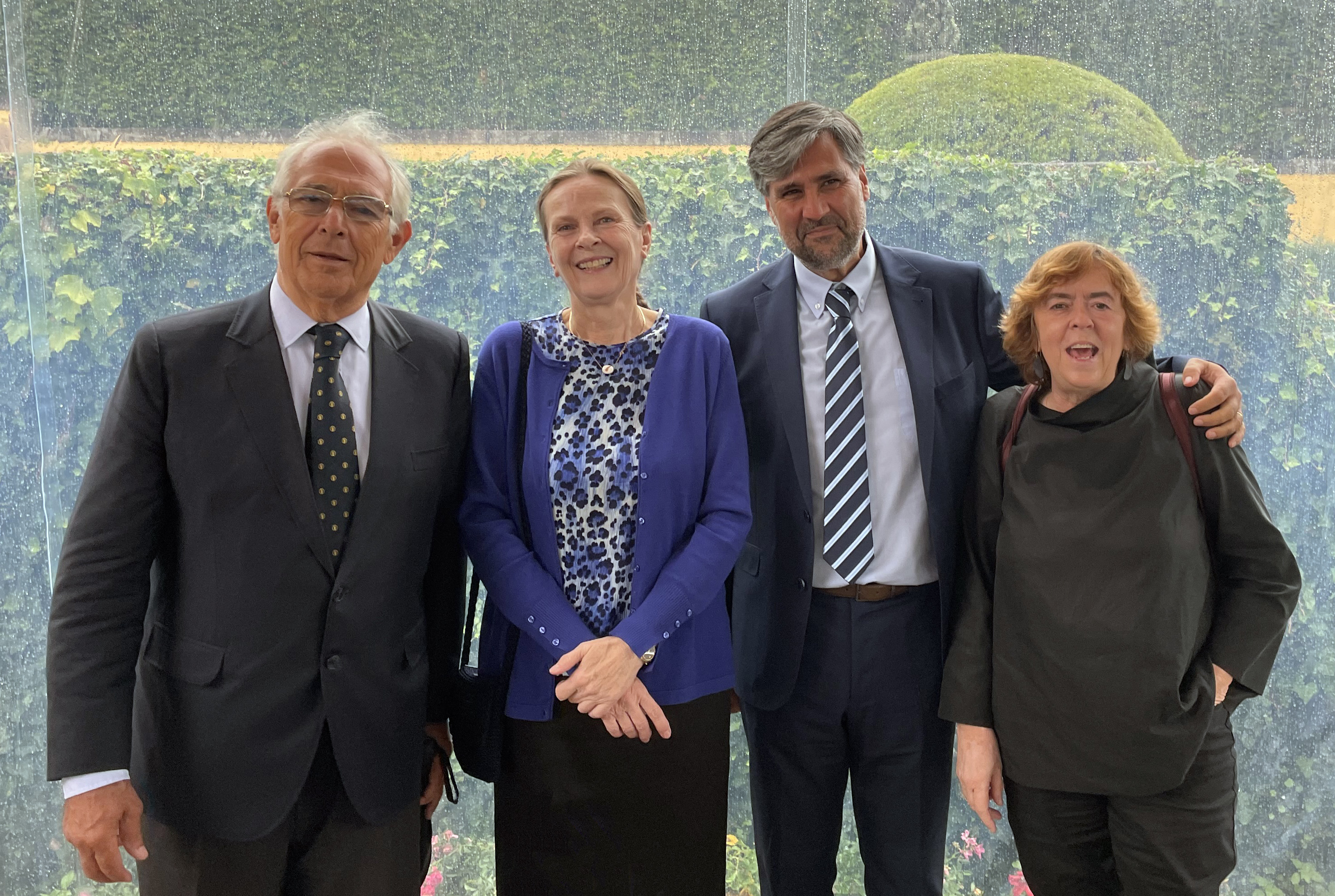 With the nominators: Professors Manuel Sobrinho-Simoes, Manuel R. Teixeira, and Leonor David after the ceremony